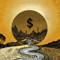 Financial crystal ball showing value pathways